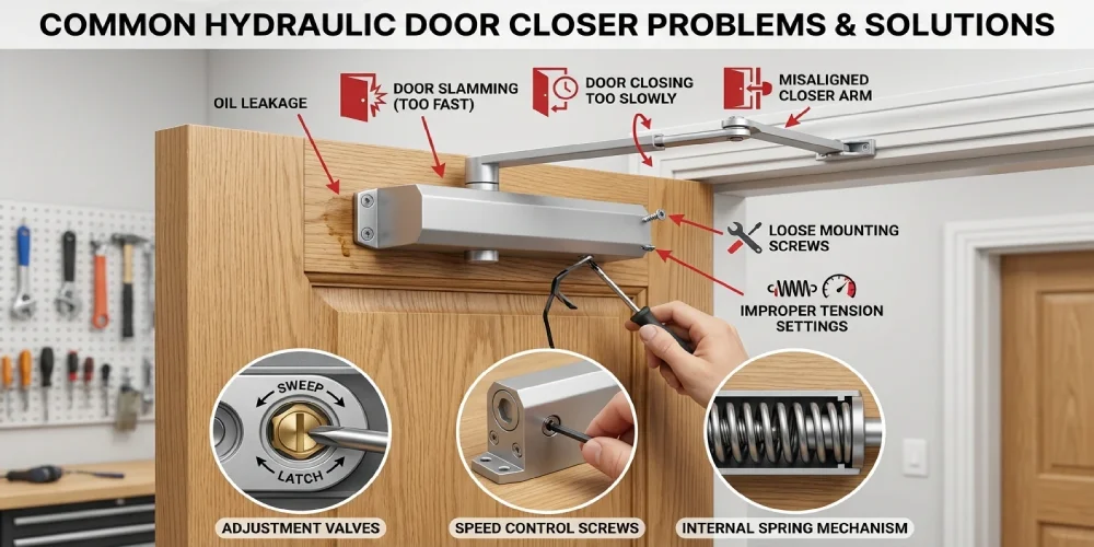 راهنمای حل مشکلات رایج جک آرامبند: درب محکم بسته میشود یا نیمهباز میماند