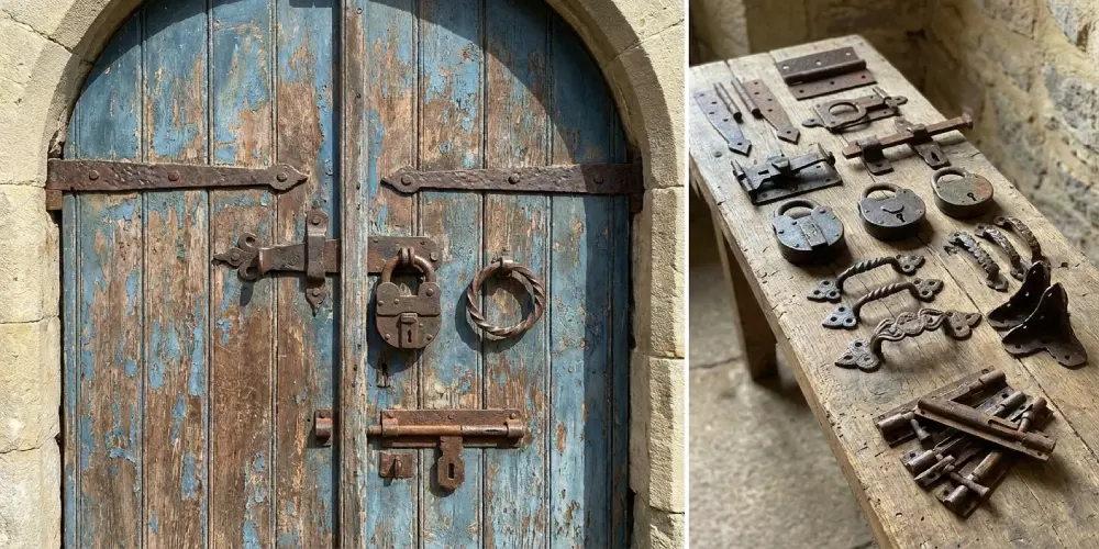 انتخاب یراق مناسب برای درب‌های حیاط قدیمی (چوبی و فلزی) و نکات کلیدی بازسازی