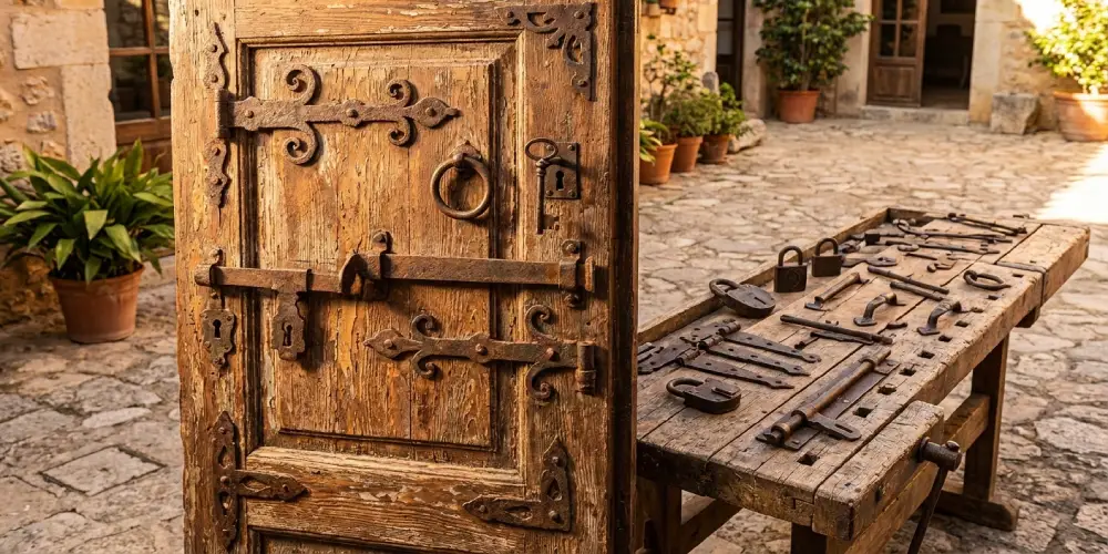 انتخاب یراق مناسب برای درب‌های حیاط قدیمی (چوبی و فلزی) و نکات کلیدی بازسازی