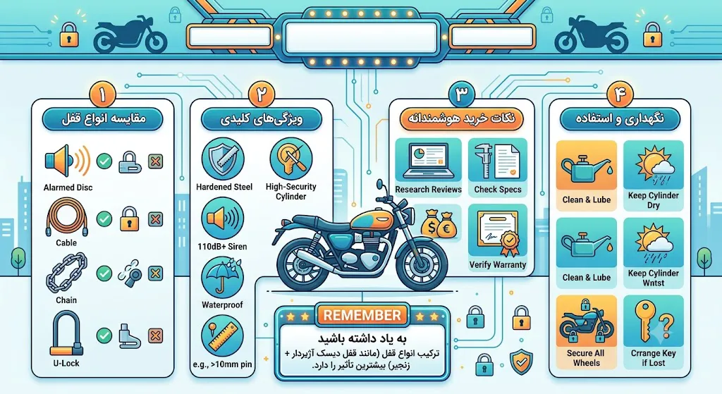 بهترین قفل دیسک موتور